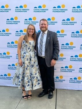 David's Bridal Pale Light Blue Midi Dress with Blue and Yellow Floral Print